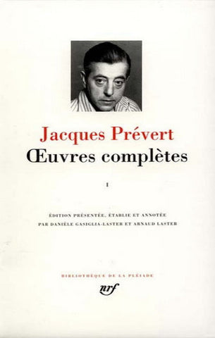 PRÉVERT, Jacques : Oeuvres complètes Tome 1 - Bibliothèque de la pléiade