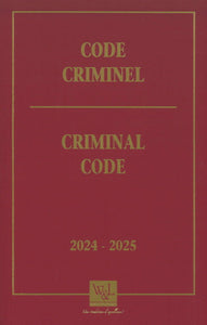 COLLECTIF: Code criminel 2024-2025