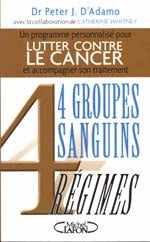 D'ADAMO, Peter J.; WHITNEY, Catherine: Lutter contre le cancer : 4 groupes sanguins 4 régimes